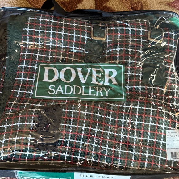 NWT 74" Dover Saddlery waffle weave plaid chill chaser horse cooler - Picture 3 of 7